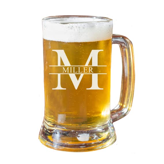 Personalized Beer Mug, Engraved Beer Glass, Gift for Men, Dad, Gift for Boyfriend, Husband, Custom Beer Mugs, Groomsmen Gift, 4 Design Options