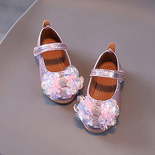 EnJoCho Toddler Casual Shoes Summer And Autumn Fashion Girls Casual Shoes Colorful Sequins Bow Flat Lightweight Dress Shoes4