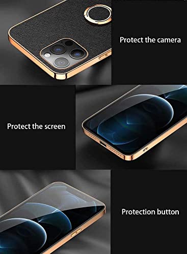 Coque antichoc pour Apple iPhone 12 Pro 2020 étui cuir vert avec béquille - 2
