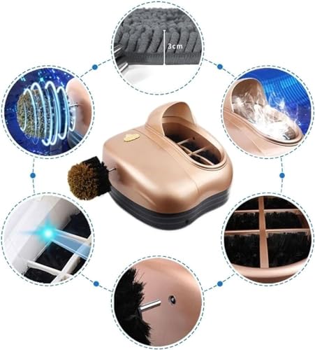 Cepillo limpiador de zapatos, máquina inteligente de limpieza de suelas, para el hogar, lavado totalmente automático, hotel, vestíbulo, máquina eléctrica de desinfección de puertas, pulidora de - imagen 4