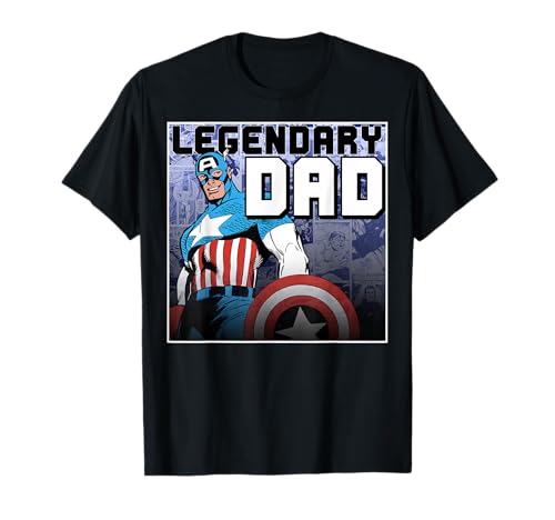 Marvel Comics Father's Day Captain America Legendary Dad T-Shirt