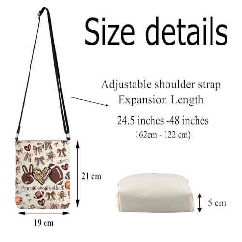 FUSTMW Football Crossbody Bag Gifts for Football Fans Players Football Sling Bag Football Lover Gifts Football Merchandise2
