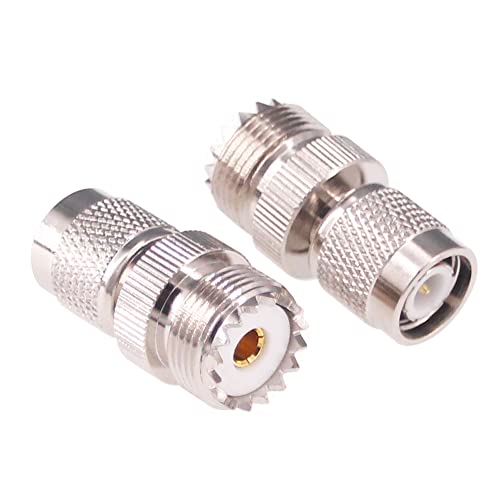 2pcs TNC macho a UHF hembra adaptador coaxial RF miniatura 3