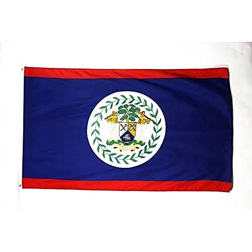 AZ FLAG - Drapeau Belize - 150x90 cm - Polyester léger - Drapeau Bélizien Avec Oeillets Métalliques Intégrés - 80g