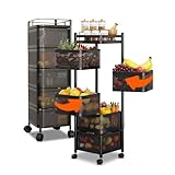 Avilia - Carrello Con Ruote Portatutto Richiudibile Multiuso con Cestelli Capienti e Strut...