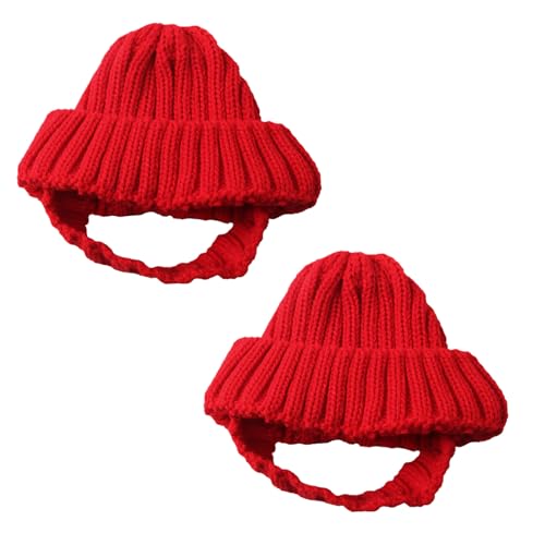 Pet Winter Hat for Tiny Animals Soft Knit Cap Ideal for Photo Shoots, and Warmth Warm Knit Cap Pet Winter Clothes Easy Machine W