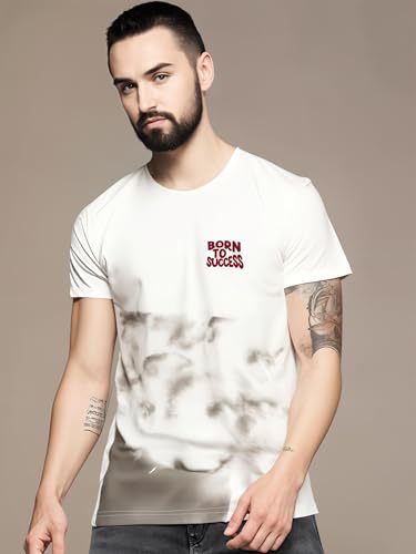 Image of Mack Jonney Men's Printed Cotton Rich Round T Shirt | Round Tshirts | Half Sleeves | Print-Regular Fit-MJ287