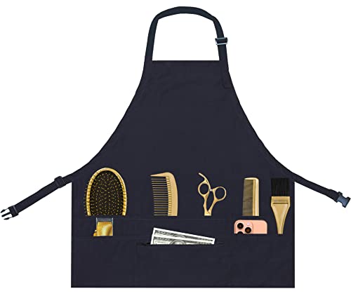 Texvida Aprons For Women Men With 7 Pockets – Zipper Pocket - Adjustable Buckle Closure - Server, Waitress, Hair Stylist, Cute Short Apron #TOP4