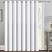 H.VERSAILTEX White Curtain Thermal Insulated Extra Long Panel/Drapes (100" W x 108" L), Premium Total Privacy Room Divider Curtain (9ft Tall by 8.5ft Wide)