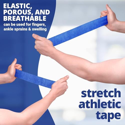 Image of A-Tape Breathable Self Adhesive Cohesive Bandage for Humans & Pets (Dogs, Cats, Birds) -Sports, Wrap, Athletic, Non Woven First Aid Medical, Wrist, Swelling (10 cm X 4.5 mtr) (Pack Of 2, Yellow)