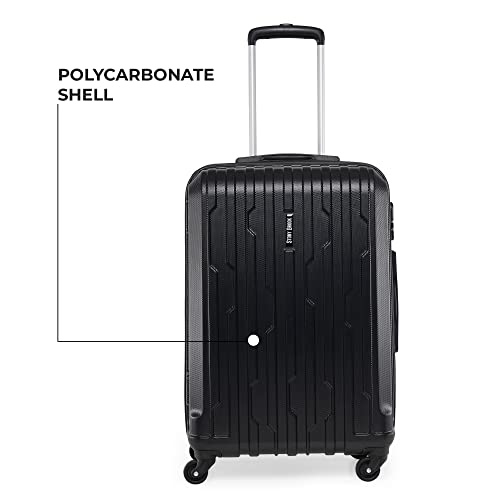 Image of Stony Brook by Nasher Miles Storm Hard-Sided Polycarbonate Check-in Luggage Black 28 inch |75cm Trolley Bag