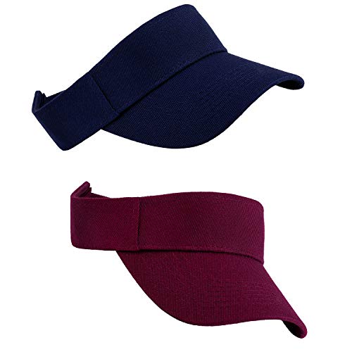 Aodaer 5 Pack Cotton Sun Visor Hats Adjustable Sports Sun Visors For Women Men Outdoor #TOP4