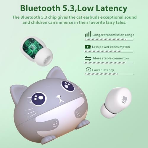 Heyowocs L002 Kids Earbuds Bluetooth Lightweight Foldable Wireless Headphones thumb #5