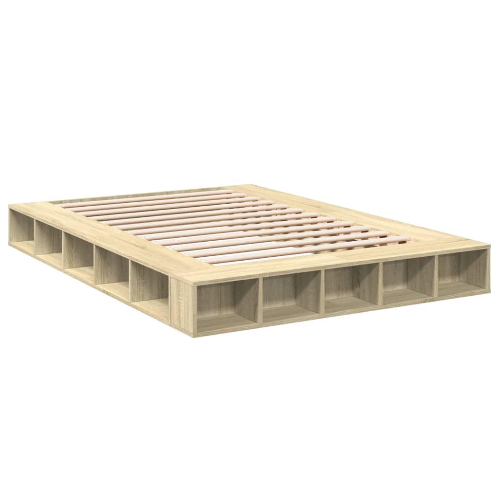 vidaXL Giroletto Rovere Sonoma 160x200 cm in Legno Multistrato