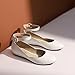 Imagen de DREAM PAIRS Zapatos Planas Comodas Bailarinas con Cuña Manoletinas con Correa de Tobillo para Mujer Ballet Flat Blanco-PU REVONA-E Talla 38