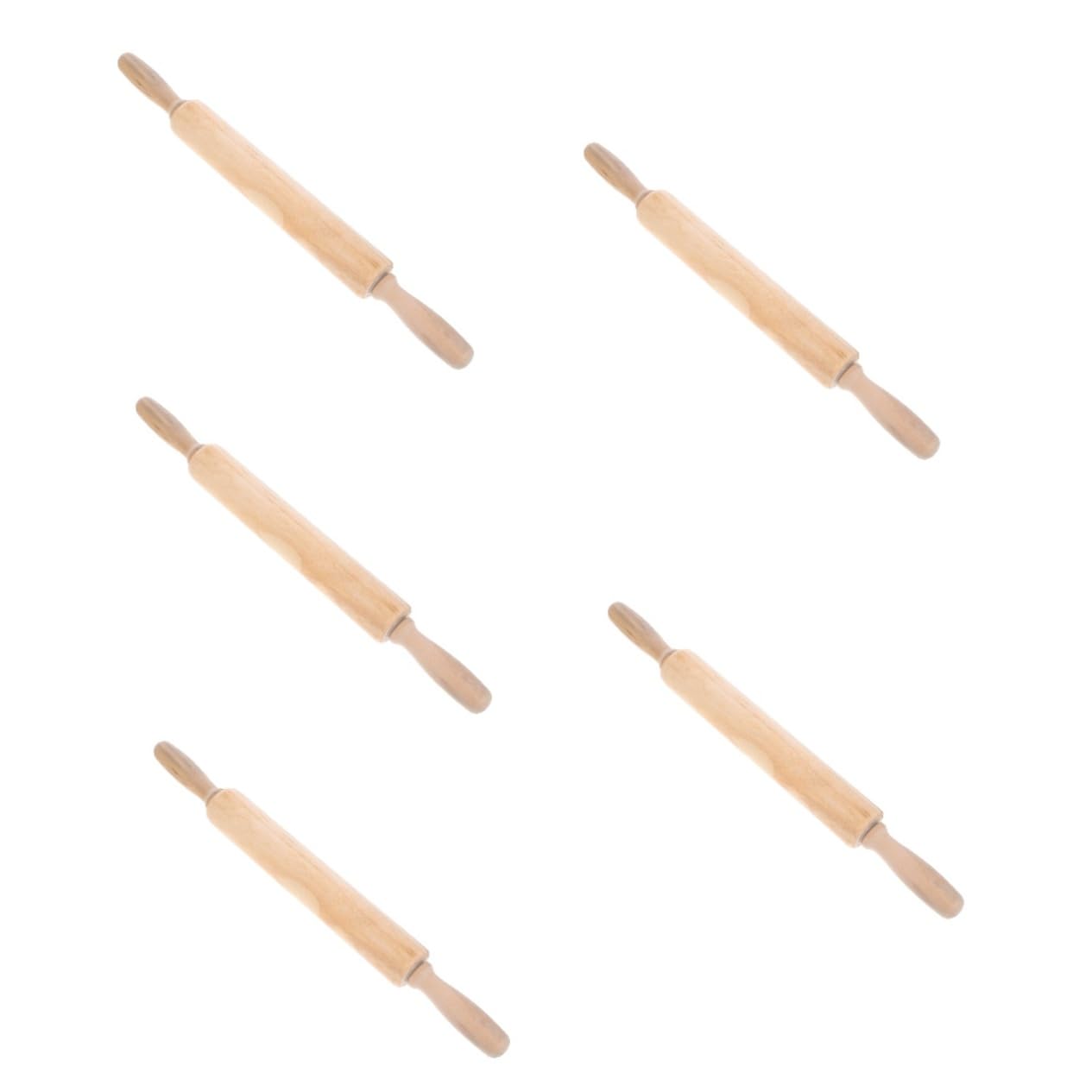 5 Piezas rodillo cocinas sartenes sartén freidora frying pan albóndigas varilla de cocina palitos para amasar palo de cocina palos de amasar domésticos palos rodantes de madera PRETYZOOM