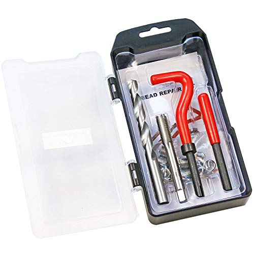 Highking Tool Thread Repair Kit, M10 x 1.5 mm Thread Repair Insert Kit Compatible Hand Tool Set for Auto Repairing (M10X1.5)