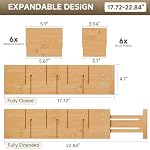 Deep Drawer Dividers For Clothes,Expandable Drawer Organizer (6, Long) - Image 3