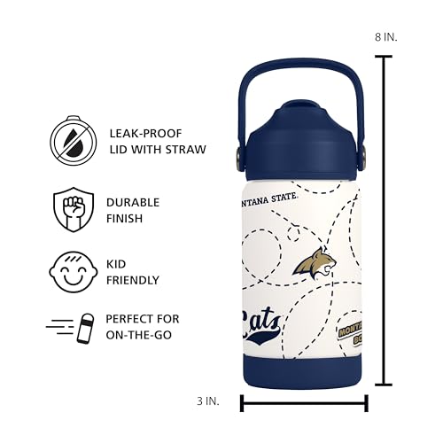 Image of Logo Brands NCAA Mascot Stainless-Steel Kids Bottle -Soft Silicone Mouthpiece, Easy To Carry, Kid-Friendly Design- Great For School & On-The-Go