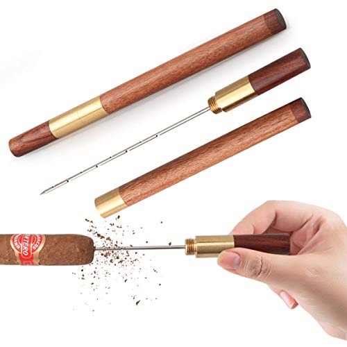 Scotte New Cigar Draw Enhancer Tool & Nubber/Sangle Sopffy Cigar Draw with Wooden Case/Perfect for Cigar Lovers