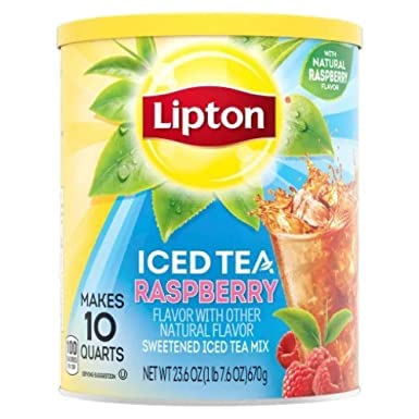 Lipton Iced Tea With Natural Raspberry Flavour Sweetened Iced Tea Mix 670g Tin (USA) (B0BGL9R44F) Amazon Price History, Amazon Price Tracker