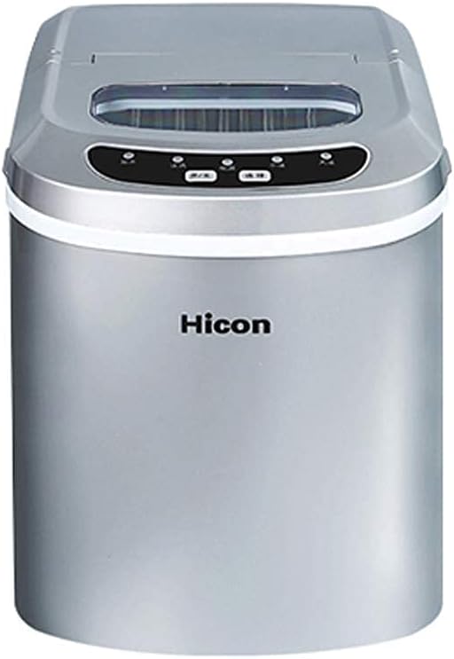 Countertop Ice Maker, Portable Ice Maker Makes 33 Pounds Per 24 Hours, Ice Cubes Ready in 6-13 Minutes, Ice Scoop & Bullet Type Round Ice (Red) (Blue) (Silver)