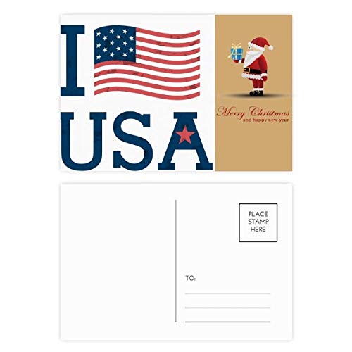 Cartes postales Père Noël et culture USA : lot de 20 cadeaux pour les amoureux d'Amérique