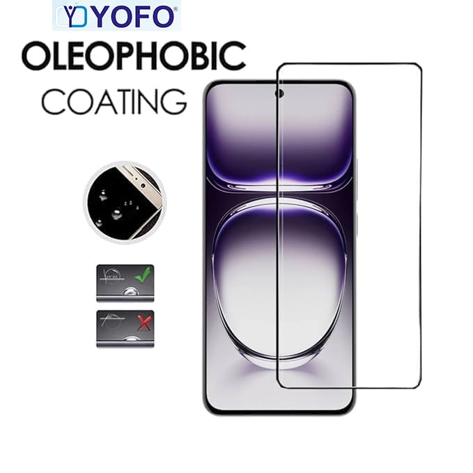 Image of YOFO Premium HD+ Full Glue Tempered Glass For Motorola G58 Full Glue Curved Glass 100% Fingerprint Working with self installation kit (NON UV GLASS)