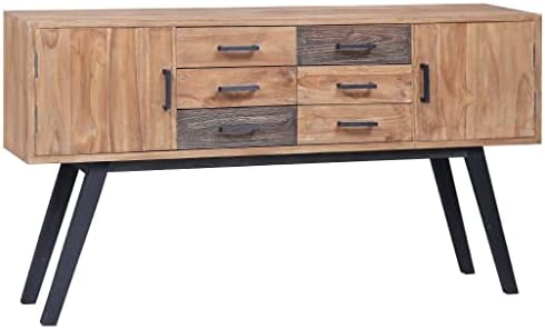 OUSEE Side Cabinet 140x30x75 cm Solid Teak