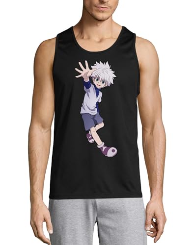 Camiseta sin mangas de algodón Anime 53 para hombre adiós a las rozaduras y al sudor negro