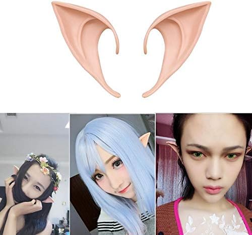 FUVBNQGT Elfenohren Set - 4 Paar Latex Ohren In Hell & Rot Für Cosplay & Karneval
