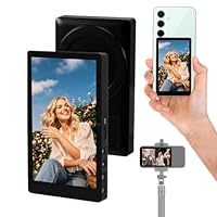 tlidfgeo Handy Selfie Monitor, 3,97 Smartphone Rückkamera Magnetisch Selfie Monitor Bildschirm für iPhone und Android, Rückkamera Selfie für Vlog TikTok Live Stream(Support Wired Recording)