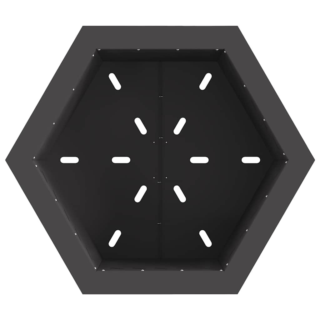 Rauchfreier Feuerkorb Schwarz aus Stahl 58 x 58 x 51 cm, Outdoor Garten Terrasse Kaminofen für gemütliche Wärme und stilvolle Flammen, ideal für Terrasse und Innenhof Ambiente