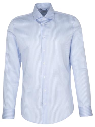 Chemise d'affaires Seidensticker bleue taille 45 pour homme