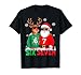 Funny Santa Reindeer 6 7 Christmas Meme Six Seven T-Shirt