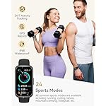 Fitness Tracker, 4 Bands Fitness Watches for Men/Women, Smart Watch with 24/7 Heart Rate/SpO2/Sleep Monitor, IP68 Health Fitness Tracker Watch for Android/iOS Phones, Activity Tracker with Step Count - Image 3