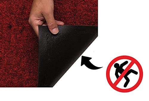 LucaHome, Doormat Entrance Home 60 x 80 cm, Red, 2 Units, Non-Slip Washable Rug for Entrance Kitchen and Hallway - Image 4