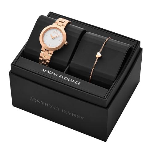 Image of Armani Exchange Rose Gold Watch Set AX7175SET