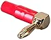 Monoprice 10 Pair Right Angle 24k Gold Plated Banana Speaker Wire Cable Screw Plug Connectors (121915) Black/Red