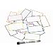 Small Magnetic Dry Erase Labels - (32 Count) w/Dry Erase Markers and Eraser Pen - Great For Teachers Classroom Organization and Locker Accessories - Use it as Cubicle Name Tag Refrigerator Magnet