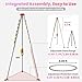 Confined Space Rescue Tripod Kit with 1800 lbs Winch, Confined Space Tripod with 98' Cable and 7' Legs Bracket, Ideal for Fall Protection and Rescue Operations