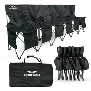 VictoryGear Portable Soccer Bench â 6 Seat Fo...