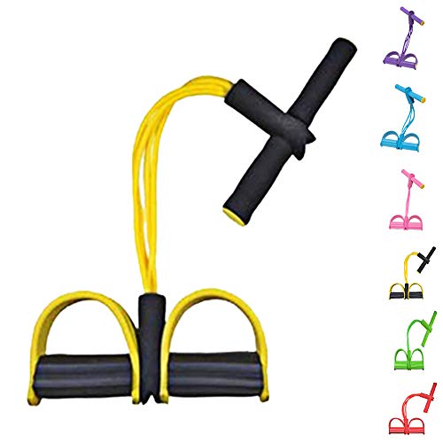 Snaked Cat Banda elástica de resistencia con pedal de dominadas para fitness y ejercicios en casa, Amarillo, 52*28cm