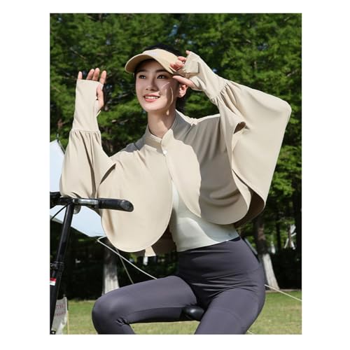 Women's Cooling Shawl Cooler Shrug Sun Protection Sun Cape Cloak Neck Arm Sleeves with Finger Hole for Summer4