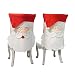 Valery Madelyn 2 Pack Santa Claus Christmas Chair Covers, Chair Back Covers for Dinning or Kitchen Decorations