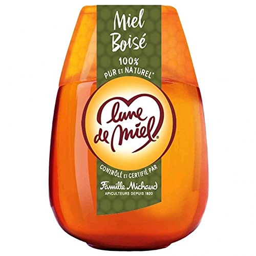 Luna de miel 100% pura y natural miel amaderada 340 g (lote de 4)