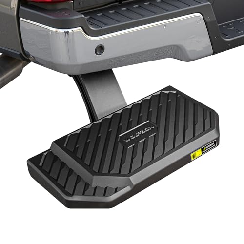 WOLFBOX Retractable Bed Step for 2023-2026 Ford F250/F350 Super Duty, 330 LBS Heavy-Duty Truck Bed Step, Non-Slip Aluminum Tailgate Step Replace Easy