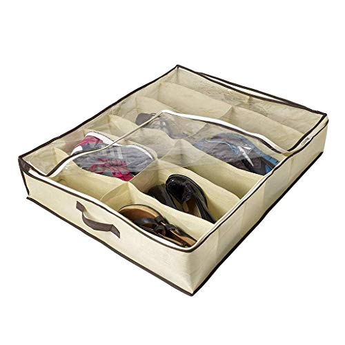 Rangement sous le lit avec support de boîte respirant et transparent - 2