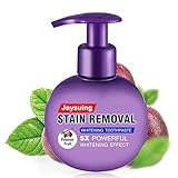 Baking Soda Whitening Toothpaste Stain Removal Press Whitening Toothpaste Strong Cleaning Power Natural Stain Remover Fluoride-Free Toothpaste (J-Passion Fruit Flavor)