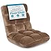 BIRDROCK HOME Adjustable 14-Position Memory Foam Floor Chair - Padded Gaming Chair - Comfortable Back Support - Rocker - Great for Reading Games Meditating - Fully Assembled - Brown